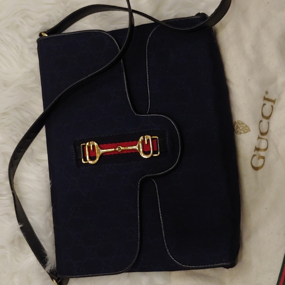 Authentic Vintage Gucci GG Monogram Supreme Sherry Web Horsebit Clutch Shoulder - Picture 4 of 11
